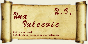 Una Vulčević vizit kartica